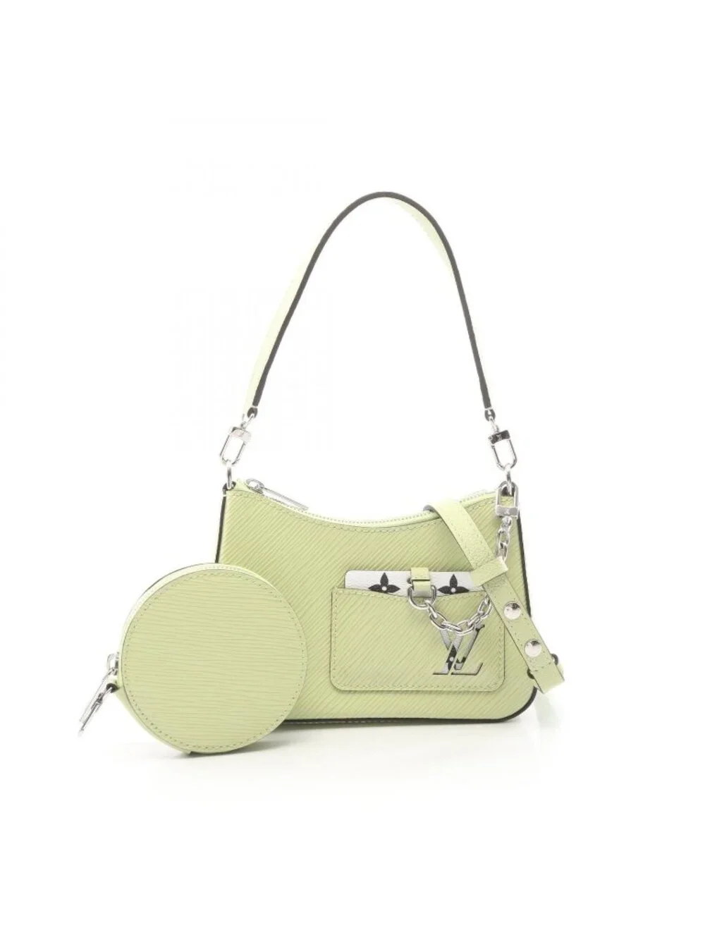 Louis Vuitton Marais Rini 2-Way Light Green Leather Bucket Bag
